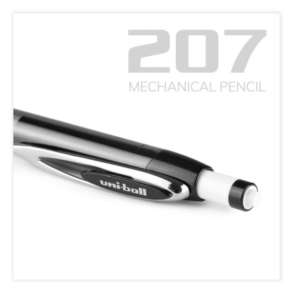 207 Mechanical Pencil, 0.7 Mm, Hb (#2), Black Lead, Black Barrel, Dozen - Image 6