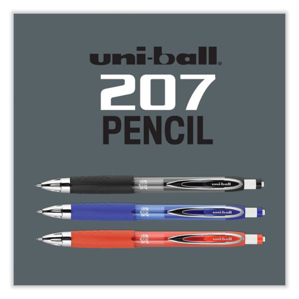 207 Mechanical Pencil, 0.7 Mm, Hb (#2), Black Lead, Black Barrel, Dozen - Image 9