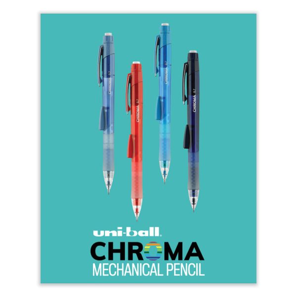 Chroma Mechanical Pencil, 0.7 Mm, Hb (#2), Black Lead, Cobalt Barrel, Dozen - Image 9