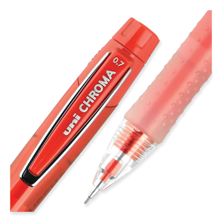 Chroma Mechanical Pencil, 0.7 Mm, Hb (#2), Black Lead, Red Barrel, Dozen - Image 5