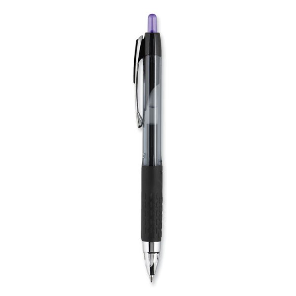Signo 207 Gel Pen, Retractable, Medium 0.7 mm, Violet Ink, Smoke/Black/Violet Barrel, Dozen - Image 3