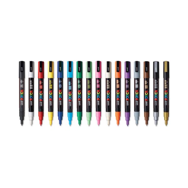 Permanent Specialty Marker, Fine Bullet Tip, Assorted Colors,16/Pack - Image 10