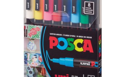 Permanent Specialty Marker, Fine Bullet Tip, Assorted Colors, 8/Pack