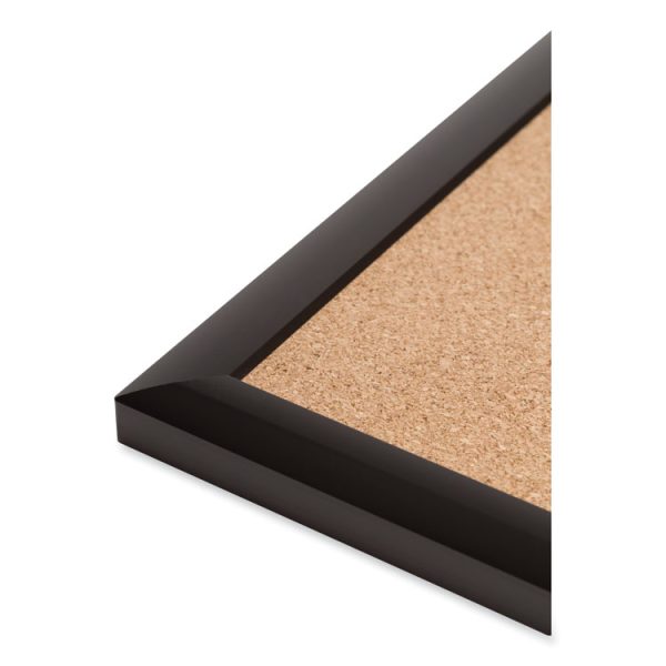 Cork Bulletin Board with Black Aluminum Frame, 47 x 35, Tan Surface - Image 2