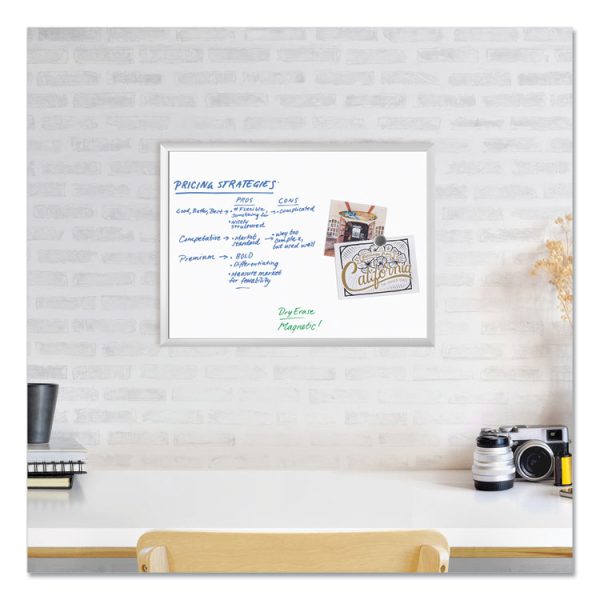 Magnetic Dry Erase Board with Aluminum Frame, 23 x 17, White Surface, Silver Frame - Image 2