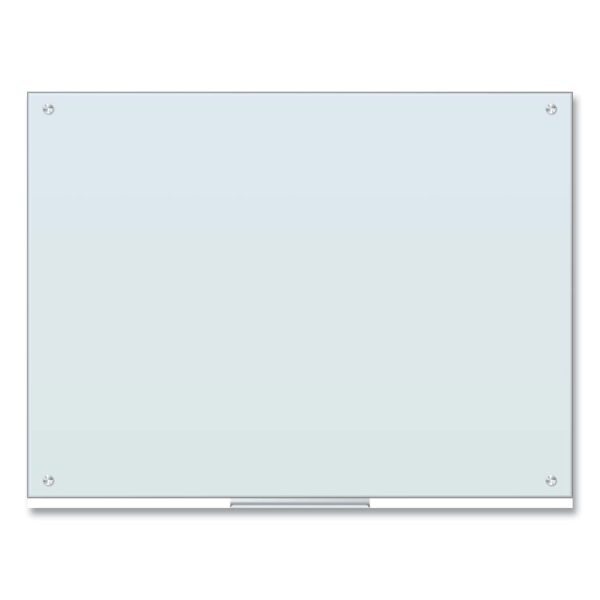 Glass Dry Erase Board, 47 x 35, White Surface