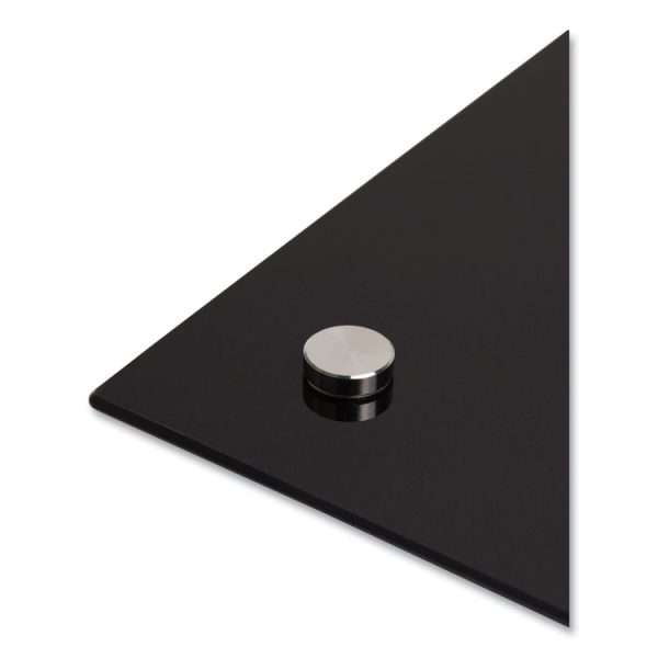 Glass Dry Erase Board, 47 x 35, Black Surface - Image 3