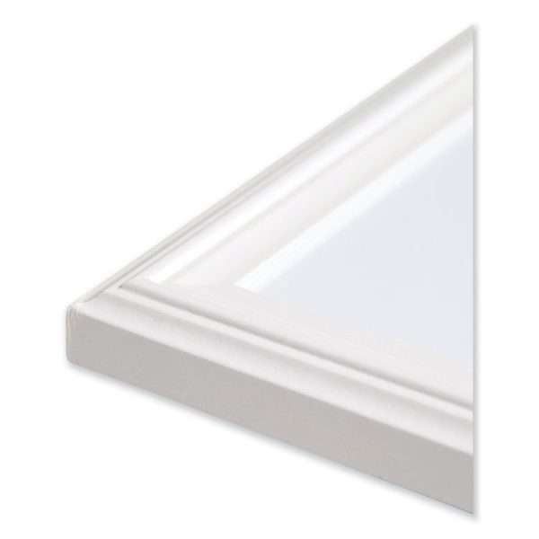 Magnetic Dry Erase Board with Decor Frame, 30 x 20, White Surface, White Wood Frame - Image 3