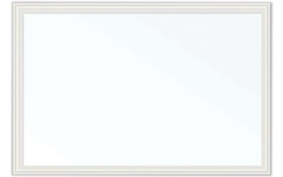 Magnetic Dry Erase Board with Decor Frame, 30 x 20, White Surface, White Wood Frame