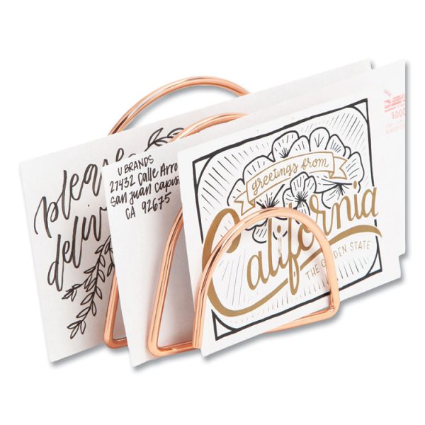 Letter-Size Desktop Fashion Filing Set, Rose Gold, (1) Rack, (3) Hanging Folders, (3) File Folders, (2) Trays,(1) Mail Sorter - Image 8