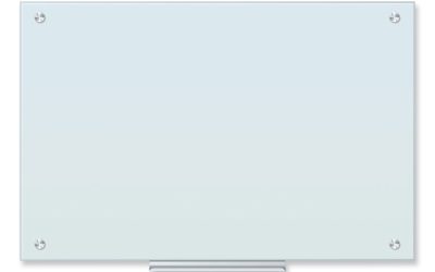 Glass Dry Erase Board, 35 x 23, White Surface