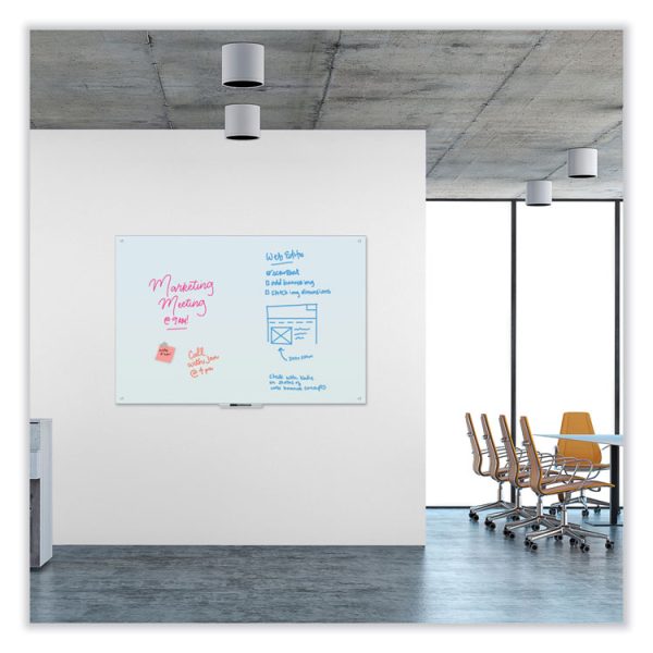 Glass Dry Erase Board, 70 x 47, White Surface - Image 3