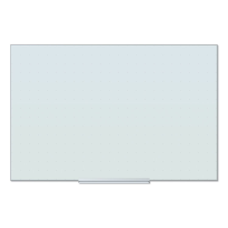 Floating Glass Ghost Grid Dry Erase Board, 35 x 23, White