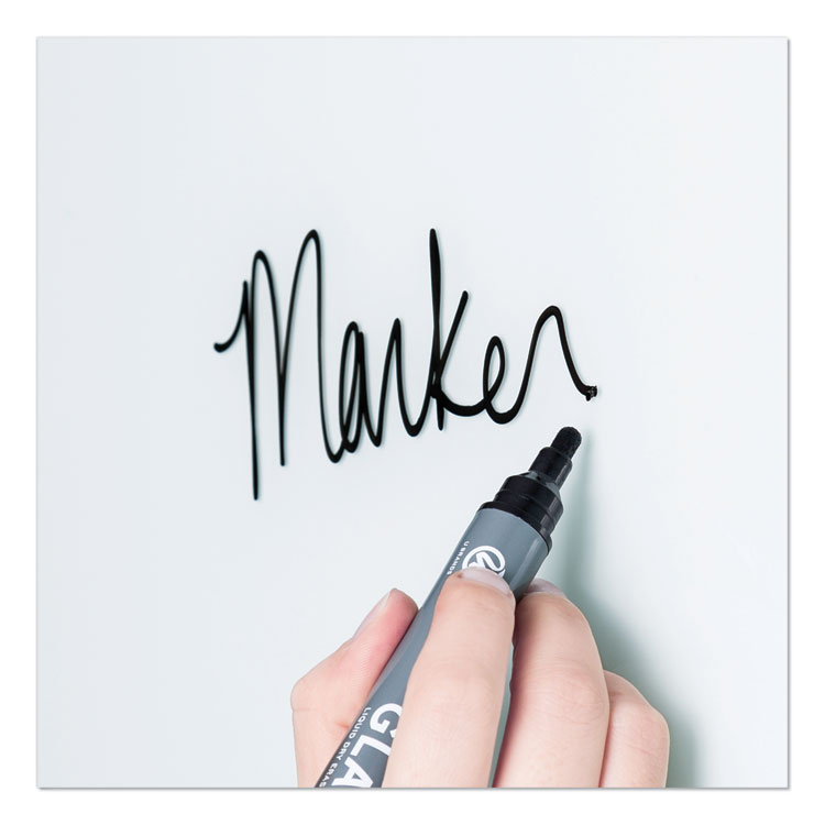 Floating Glass Ghost Grid Dry Erase Board, 35 x 23, White - Image 5