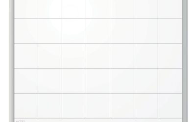 PINIT Magnetic Dry Erase Undated One Month Calendar, 35 x 35, White