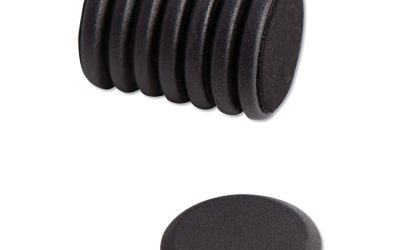 High Energy Magnets, Circle, Black, 1.25″ Diameter, 8/Pack