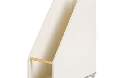 Juliet Magazine Holder, 3.75 x 9.75 x 11.77, White