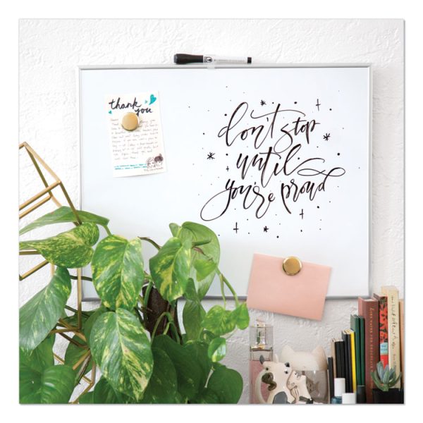 Magnetic Dry Erase Board, 20 x 16, White Surface, Silver Aluminum Frame - Image 2