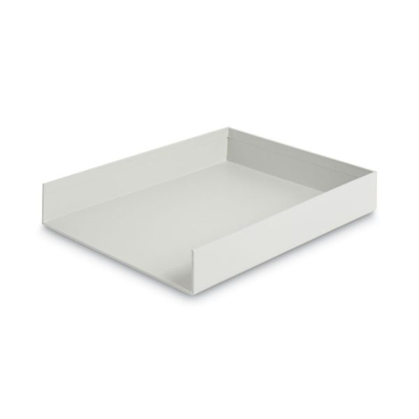 Four-Piece Desk Organization Kit, Magazine Holder/Paper Tray/Pencil Cup/Storage Bin, Chipboard, Gray - Image 2