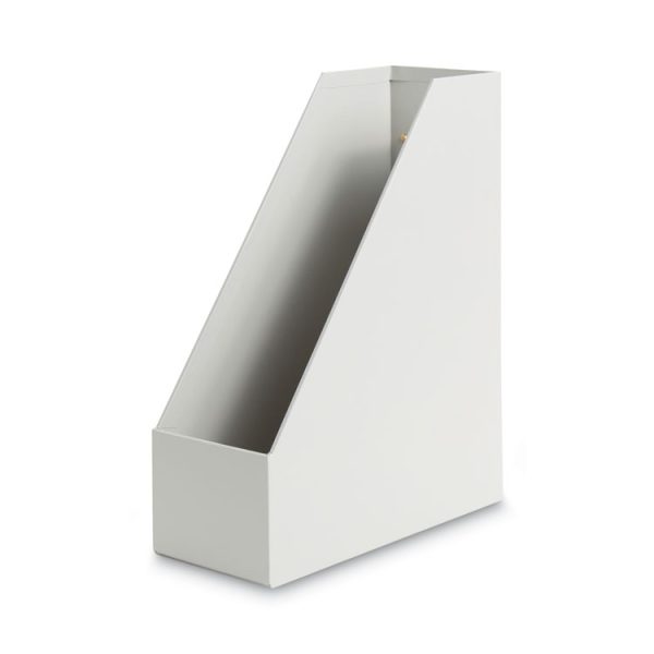 Four-Piece Desk Organization Kit, Magazine Holder/Paper Tray/Pencil Cup/Storage Bin, Chipboard, Gray - Image 5