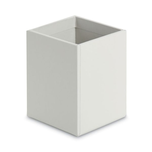 Four-Piece Desk Organization Kit, Magazine Holder/Paper Tray/Pencil Cup/Storage Bin, Chipboard, Gray - Image 3