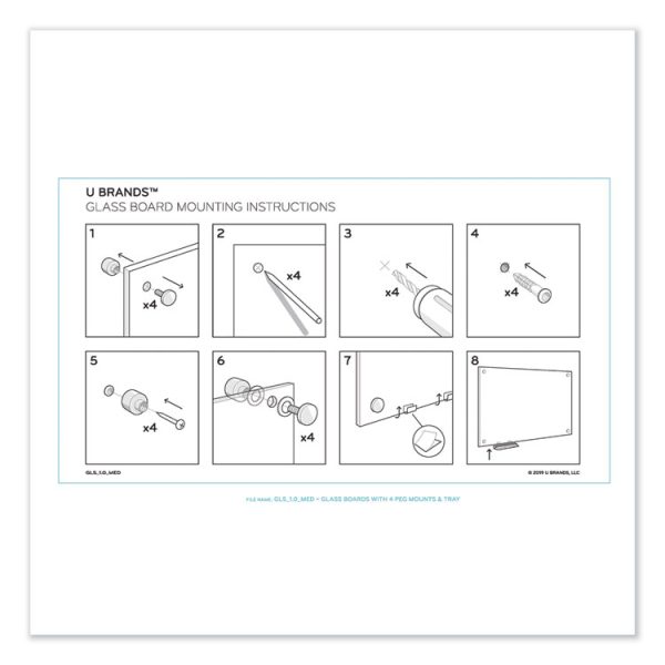 Magnetic Glass Dry Erase Board Value Pack, 35" x 23", Frosted White - Image 6