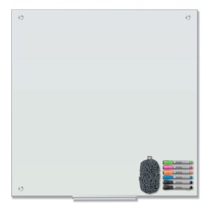 Magnetic Glass Dry Erase Board Value Pack, 35" x 35", Frosted White