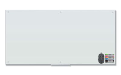 Magnetic Glass Dry Erase Board Value Pack, 70″ x 35″, Frosted White