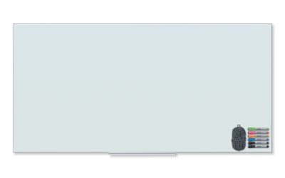 Floating Glass Dry Erase Board, 70 x 35, White