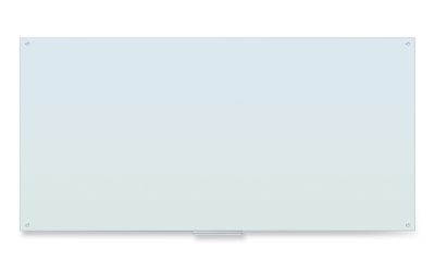 Glass Dry Erase Board, 96 x 47, White Surface