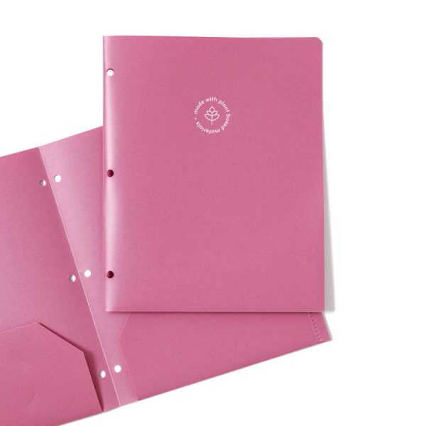 U-Eco Poly Two-Pocket Folders, Three-Hole Punched, Poly/Wheat Straw, 11 x 8.5, Assorted,12/Pack - Image 10