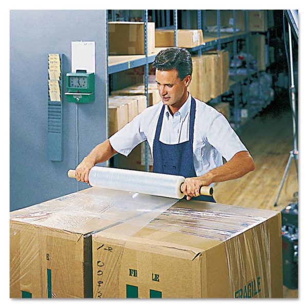 Stretch Film with Preattached Handles, 20" x 1,000 ft, 20 mic (80-Gauge), Clear, 4/Carton - Image 2