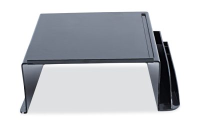 Recycled Telephone Stand And Message Center, 12.25 X 10.5 X 5.25, Black