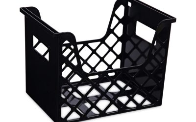 Recycled Extra Capacity Desktop File Holder, Letter Size, 8.5″ Long, Black