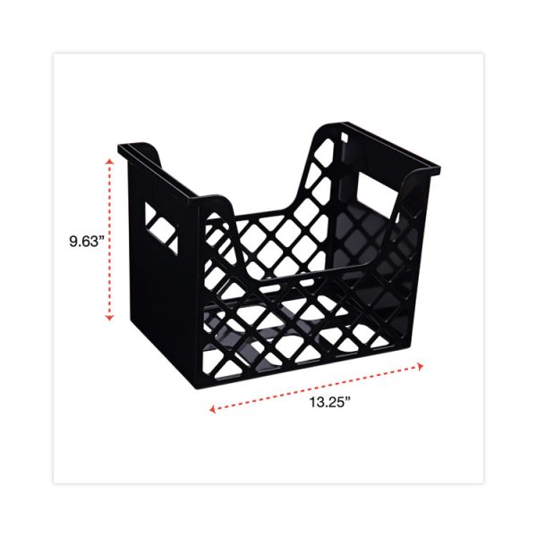 Recycled Extra Capacity Desktop File Holder, Letter Size, 8.5" Long, Black - Image 3