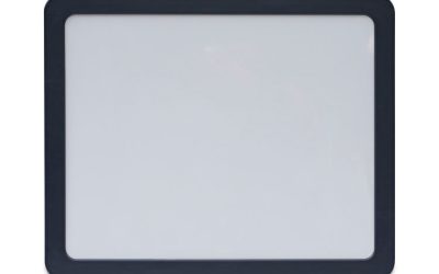 Recycled Cubicle Dry Erase Board, 15.88 x 12.88, White Surface, Charcoal Plastic Frame