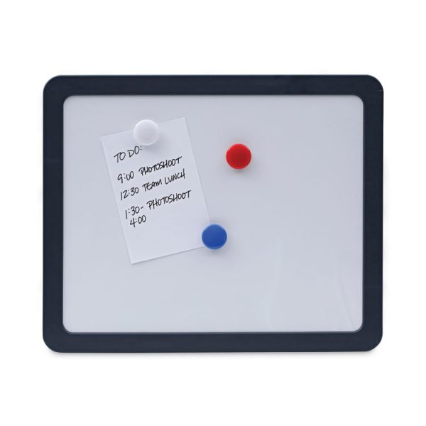 Recycled Cubicle Dry Erase Board, 15.88 x 12.88, White Surface, Charcoal Plastic Frame - Image 5