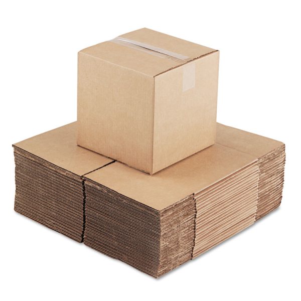 Cubed Fixed-Depth Corrugated Shipping Boxes, Regular Slotted Container (RSC), Large, 10" x 10" x 10", Brown Kraft, 25/Bundle - Image 2