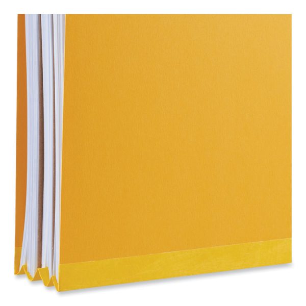 Bright Colored Pressboard Classification Folders, 2" Expansion, 1 Divider, 4 Fasteners, Legal Size, Yellow Exterior, 10/Box - Image 4