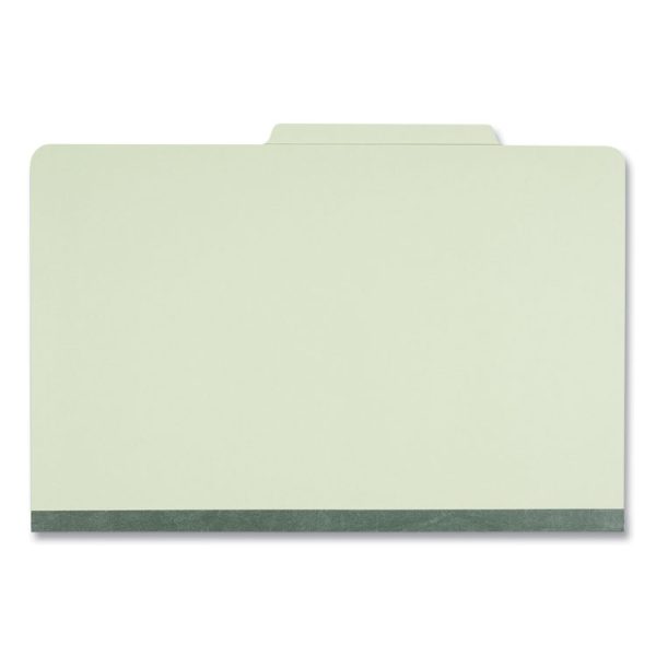Six-Section Pressboard Classification Folders, 2" Expansion, 2 Dividers, 6 Fasteners, Legal Size, Green Exterior, 10/Box - Image 3