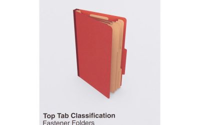 Eight-Section Pressboard Classification Folders, 3″ Expansion, 3 Dividers, 8 Fasteners, Legal Size, Red Exterior, 10/Box