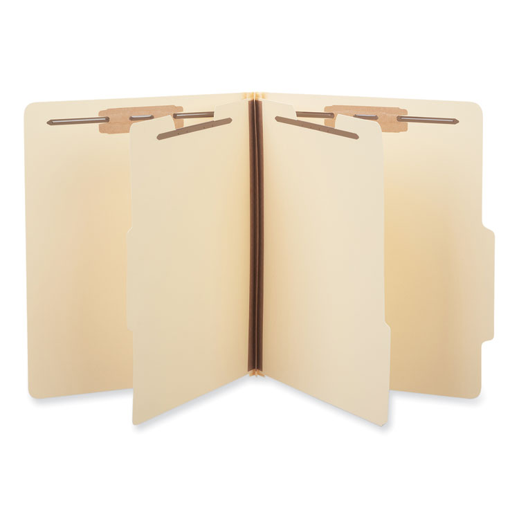 Six-Section Classification Folders, 2" Expansion, 2 Dividers, 6 Fasteners, Letter Size, Manila Exterior, 15/Box - Image 2