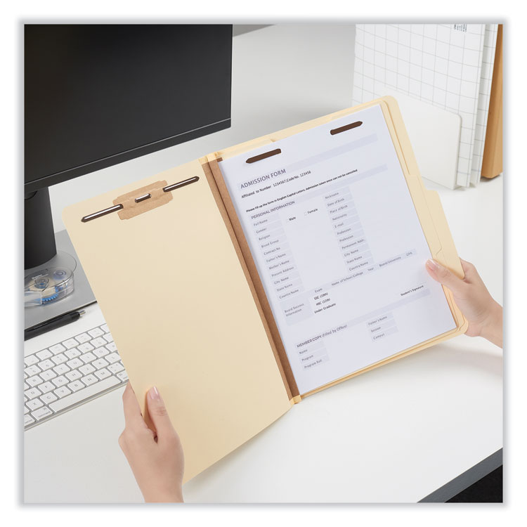 Six-Section Classification Folders, 2" Expansion, 2 Dividers, 6 Fasteners, Letter Size, Manila Exterior, 15/Box - Image 4