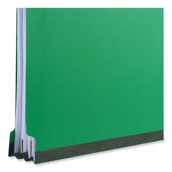 Bright Colored Pressboard Classification Folders, 2" Expansion, 2 Dividers, 6 Fasteners, Letter Size, Emerald Green, 10/Box - Image 4