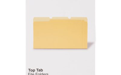 Deluxe Colored Top Tab File Folders, 1/3-Cut Tabs: Assorted, Legal Size, Yellow/Light Yellow, 100/Box