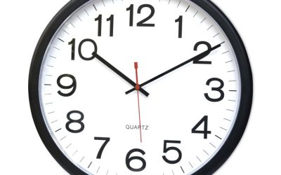 Indoor/outdoor Round Wall Clock, 13.5″ Overall Diameter, Black Case, 1 Aa (sold Separately)