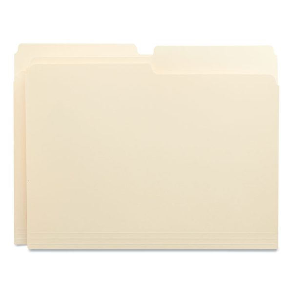 Top Tab File Folders, 1/2-Cut Tabs: Assorted, Letter Size, 0.75" Expansion, Manila, 100/Box - Image 2