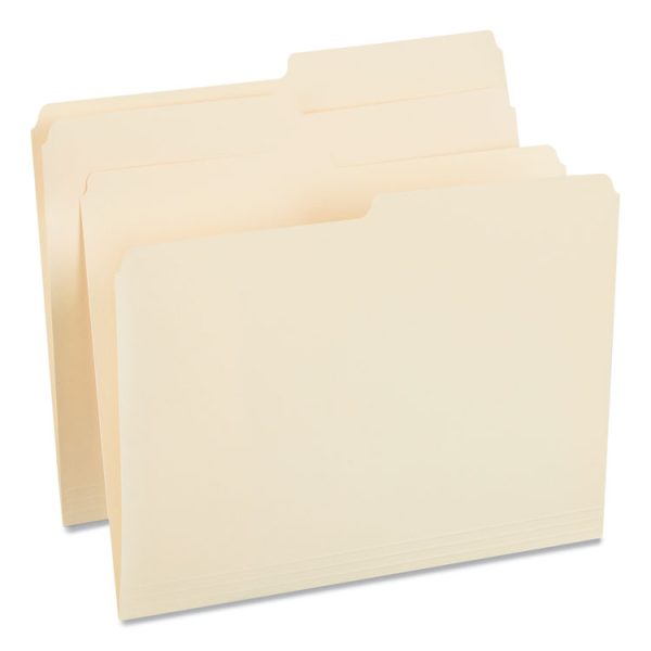 Top Tab File Folders, 1/2-Cut Tabs: Assorted, Letter Size, 0.75" Expansion, Manila, 100/Box - Image 3