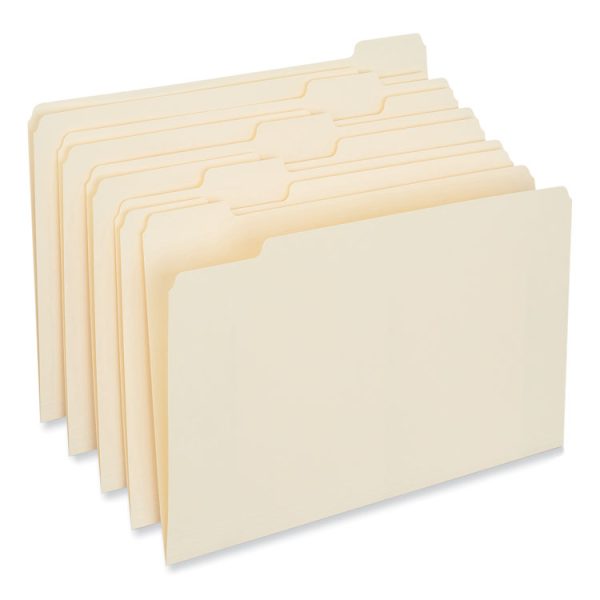 Top Tab File Folders, 1/5-Cut Tabs: Assorted, Letter Size, 0.75" Expansion, Manila, 100/Box - Image 3