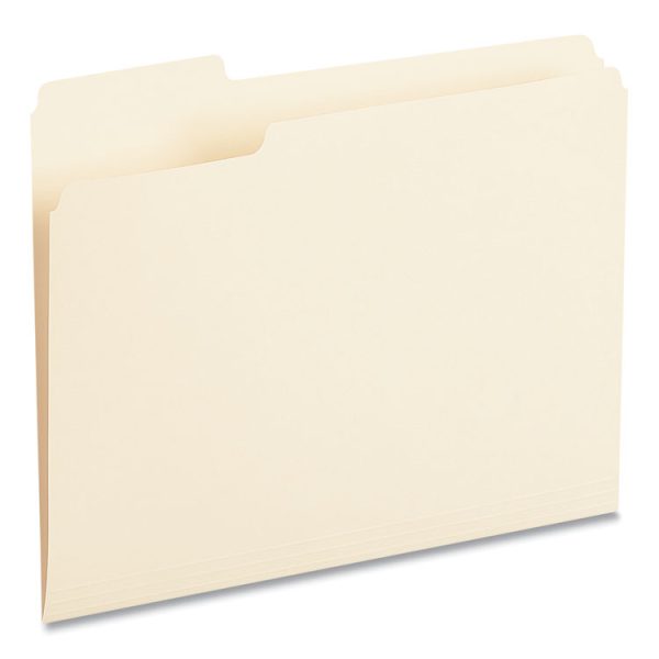 Top Tab File Folders, 1/3-Cut Tabs: Left Position, Letter Size, 0.75" Expansion, Manila, 100/Box - Image 2